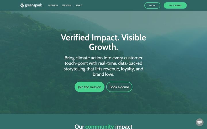 Screenshot of getgreenspark.com