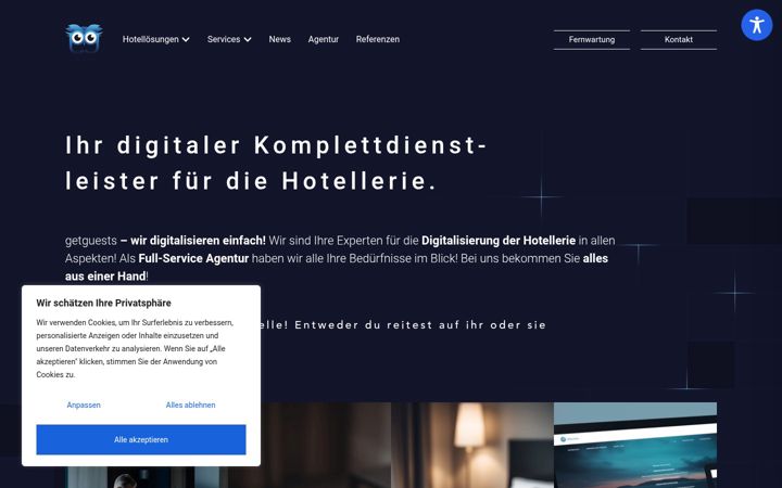 Screenshot of getguests.de
