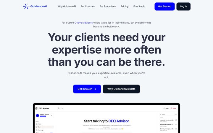 Screenshot of getguidance.ai