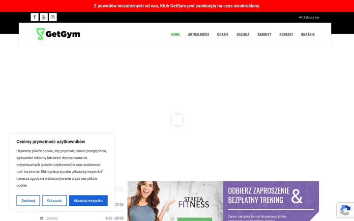 Screenshot of getgym.pl