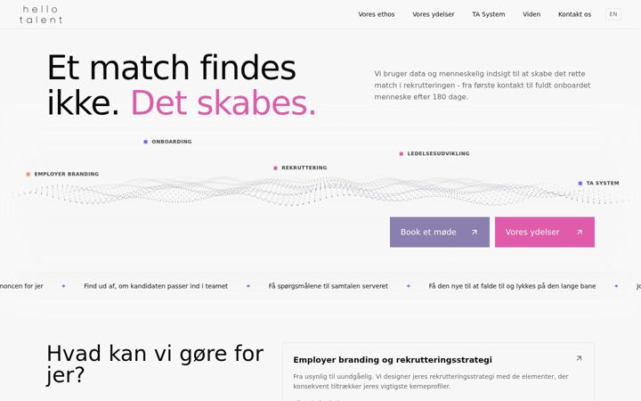 Ekrano kopija gethellotalent.com