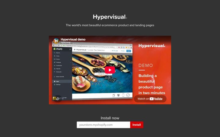 Screenshot of gethypervisual.com