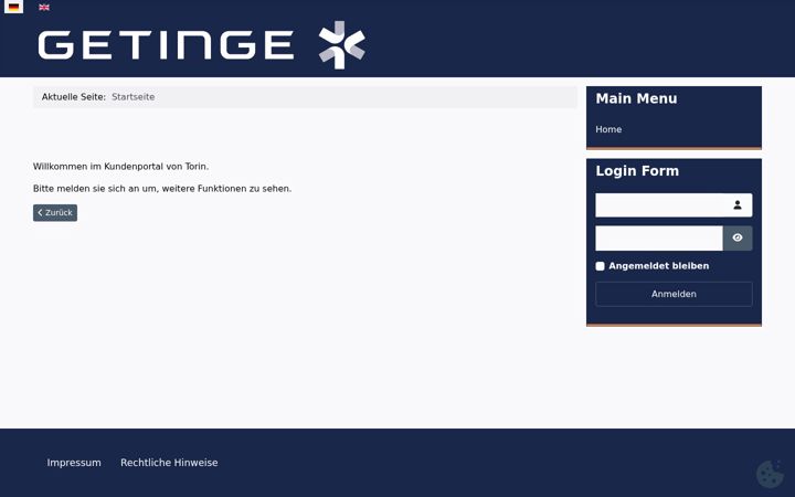 Screenshot of getinge-torin.com