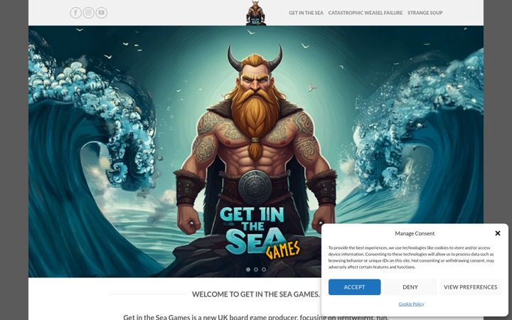 Screenshot of getinthesea.co.uk