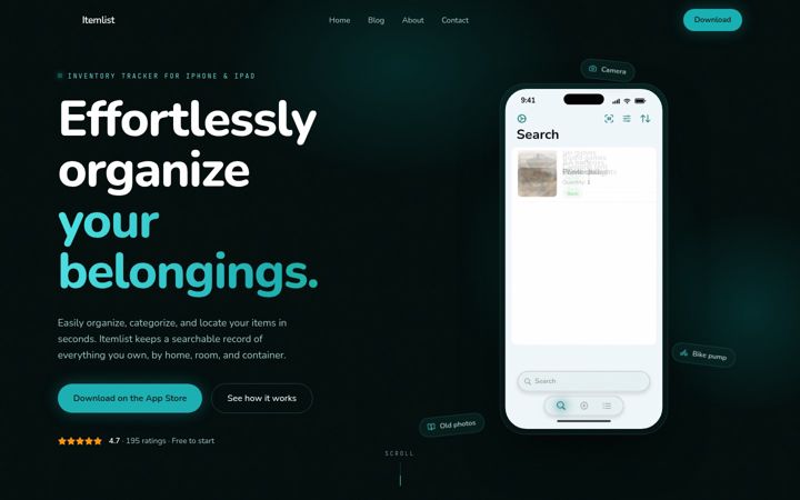 Screenshot of getitemlist.app