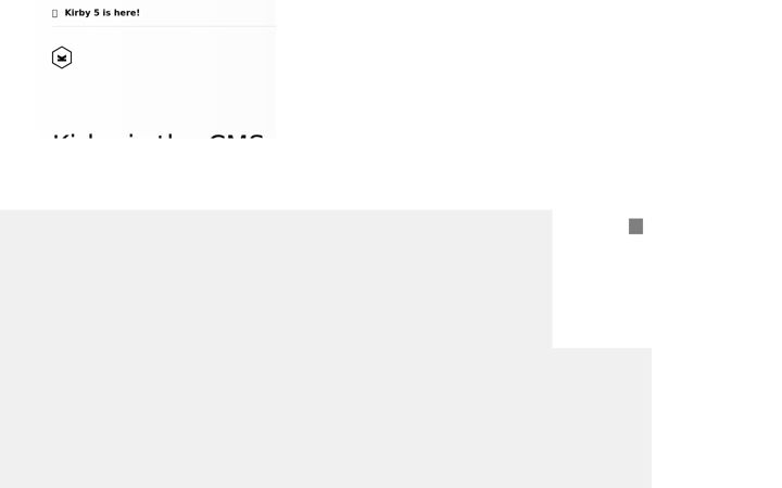Screenshot of getkirby.com