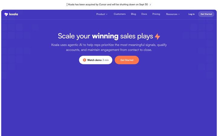 Screenshot of getkoala.com