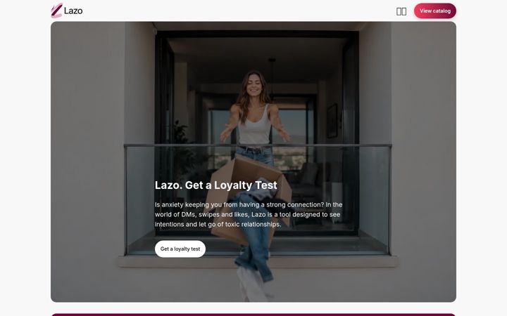 Screenshot of getlazo.app