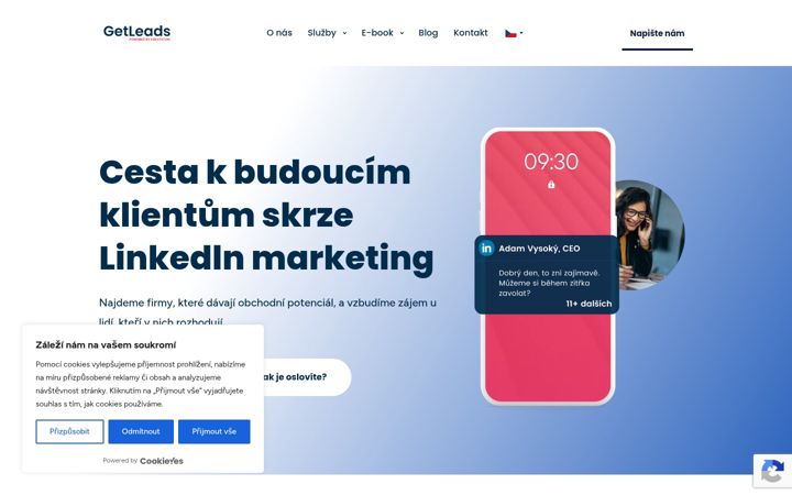 Screenshot of getleads.cz
