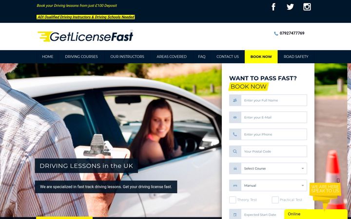 Screenshot of getlicensefast.co.uk