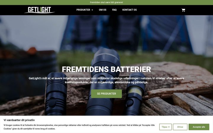 Screenshot of getlight.dk