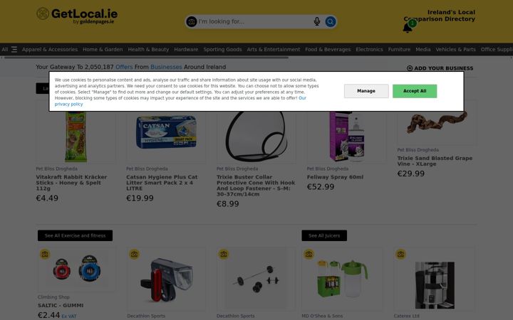 Screenshot of getlocal.ie