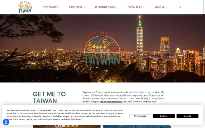 Screenshot of getmetotaiwan.com