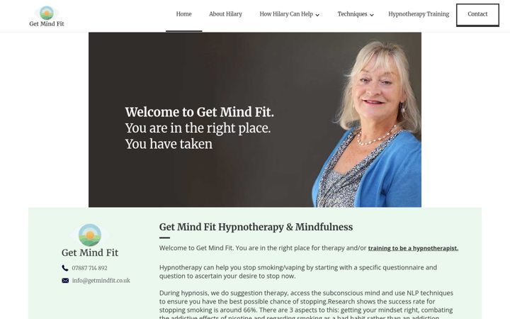 Ekrano kopija getmindfit.co.uk