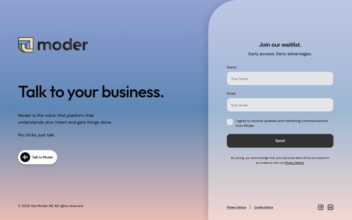 Screenshot of getmoder.com