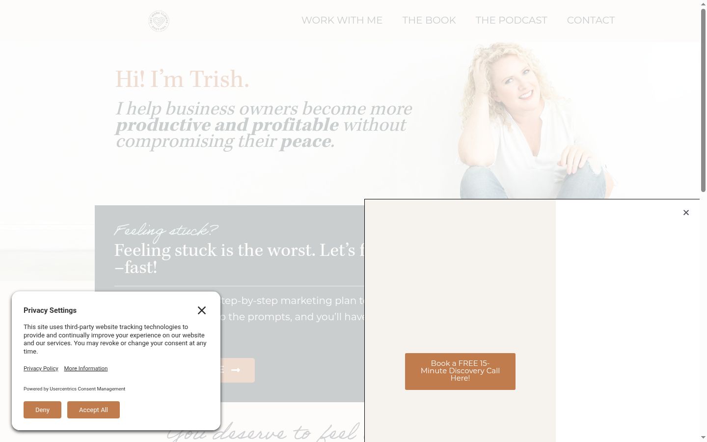 Screenshot of the consent banner shown before any interaction