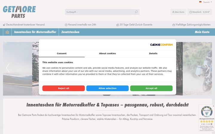 Screenshot of getmoreparts.de
