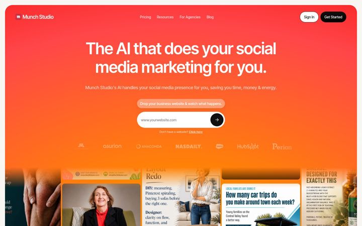 Screenshot of getmunch.com