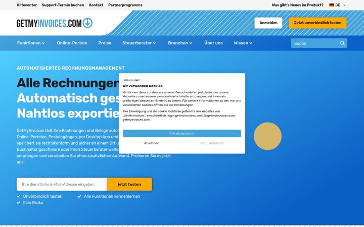 Ekrānuzņēmums no getmyinvoices.com