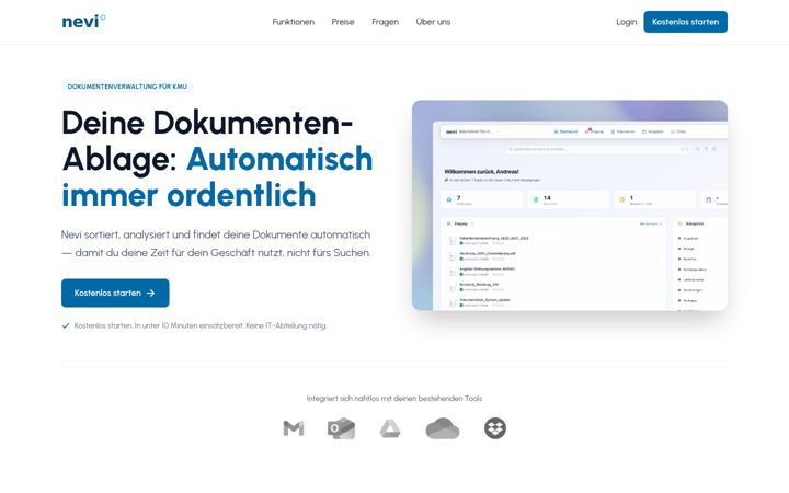 Screenshot of getnevi.com