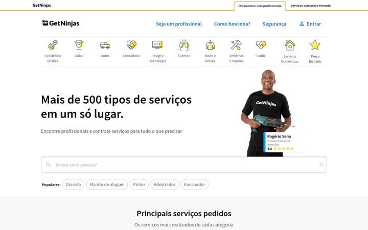 Zrzut ekranu getninjas.com.br