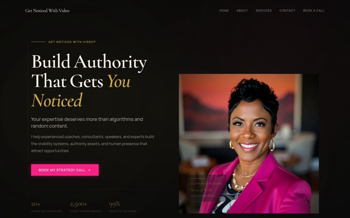 Screenshot of getnoticedwithvideo.com