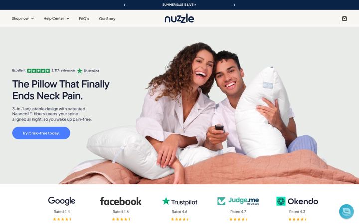 Screenshot του getnuzzle.com