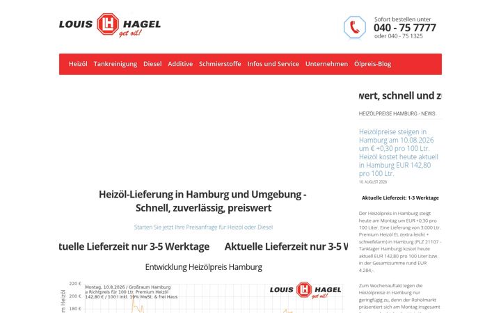 Screenshot of getoil.de
