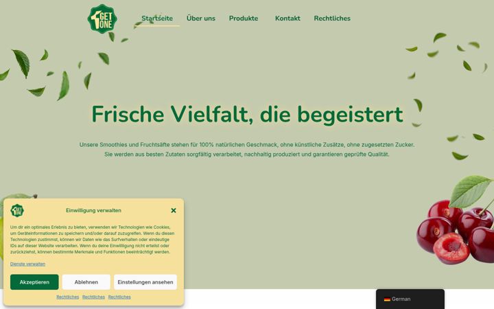 Screenshot of getone-smoothie.de