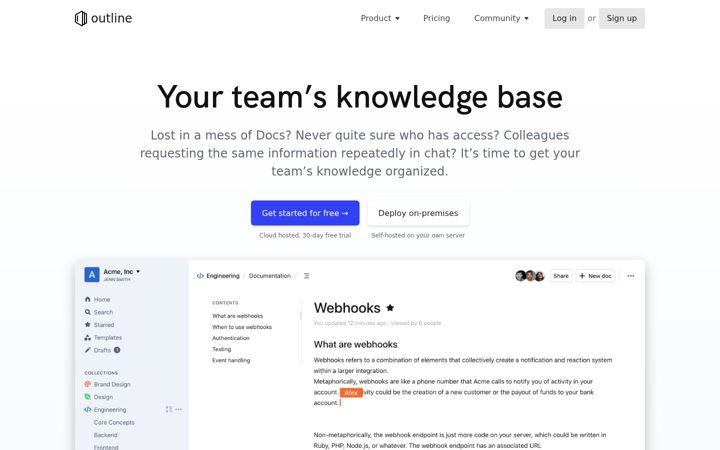 Screenshot of getoutline.com