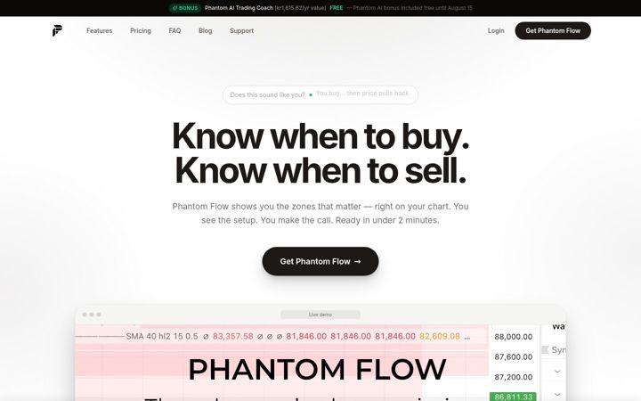 Screenshot of getphantomflow.com