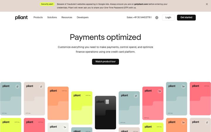 Screenshot of getpliant.com