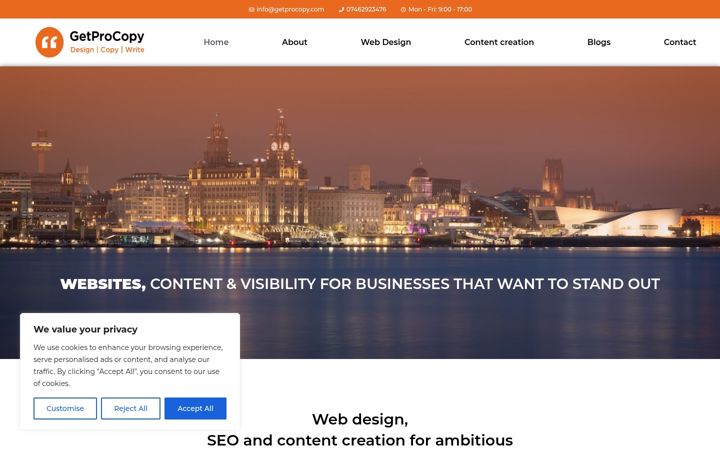 Screenshot of getprocopy.com