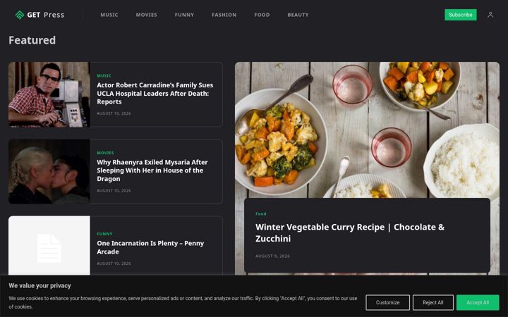 Screenshot of getprss.com