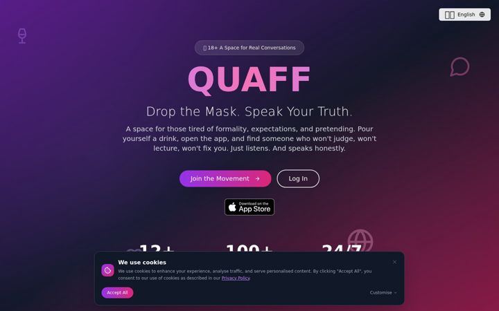 Screenshot of getquaff.com