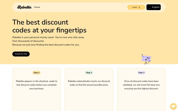 Screenshot of getrabatta.com