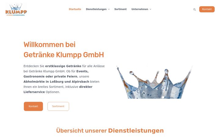 Screenshot of getraenke-klumpp.de