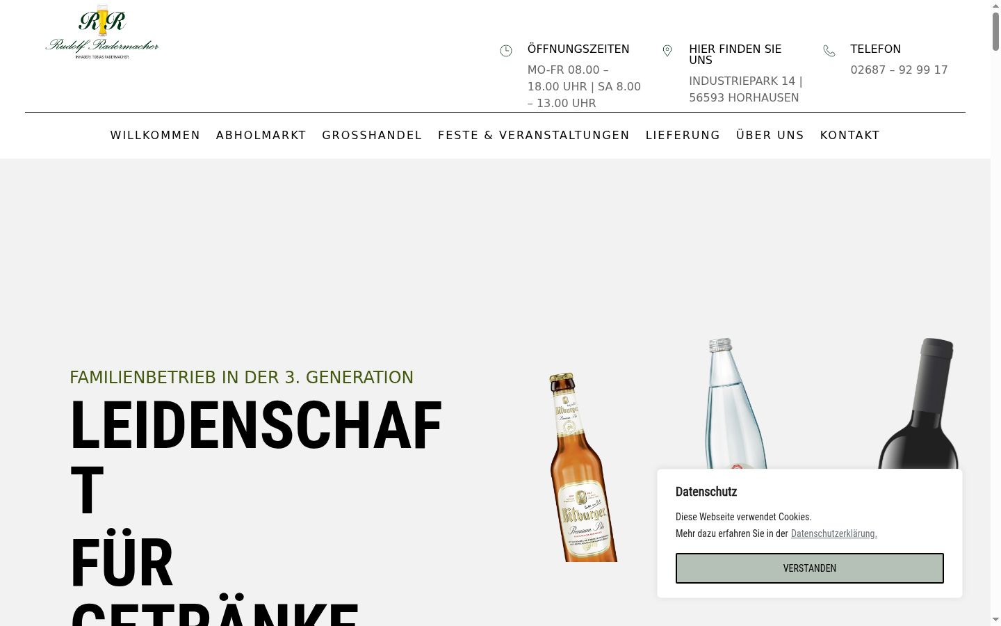Screenshot of the consent banner shown before any interaction