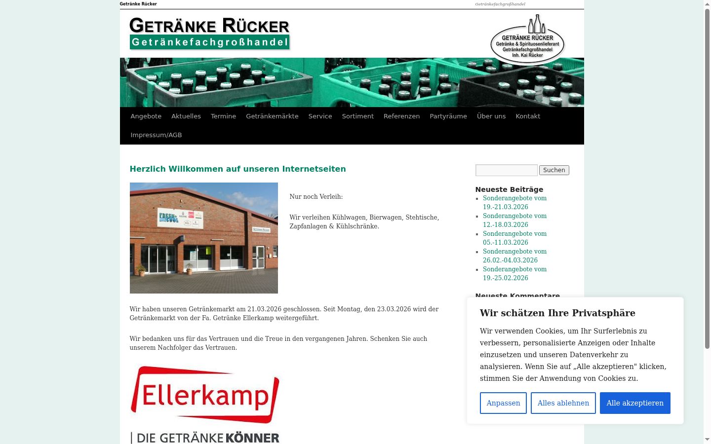 Screenshot tal-banner tal-kunsens muri qabel kwalunkwe interazzjoni