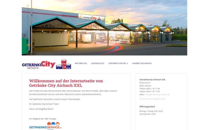 Екранна снимка на getraenkecity-aichach.de
