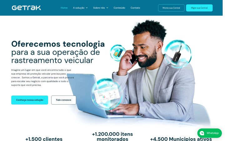 Screenshot of getrak.com.br