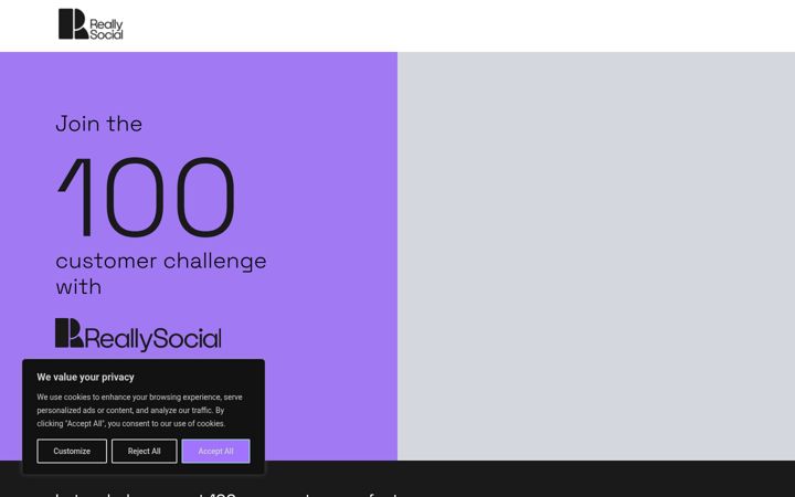 Screenshot of getreallysocial.com