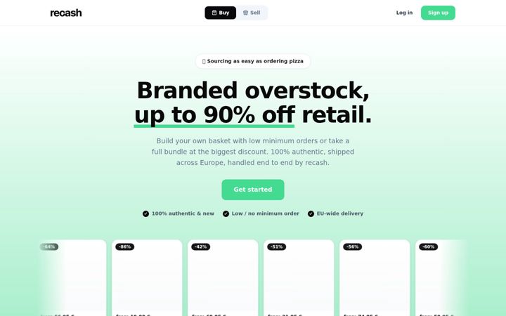 Screenshot of getrecash.com
