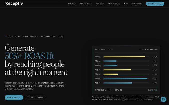Screenshot of getreceptiv.com