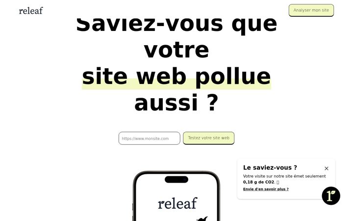Screenshot of getreleaf.eu