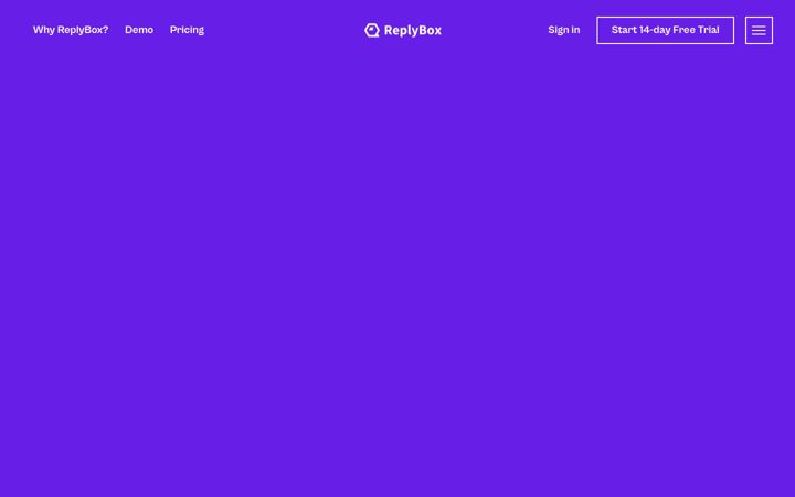 Screenshot di getreplybox.com