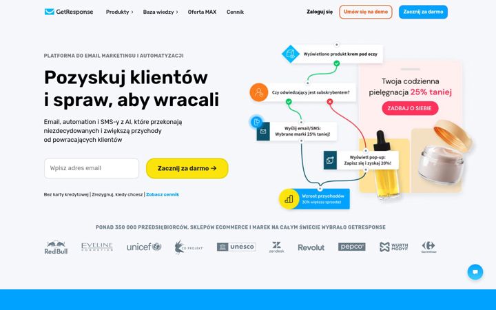 Screenshot of getresponse.pl