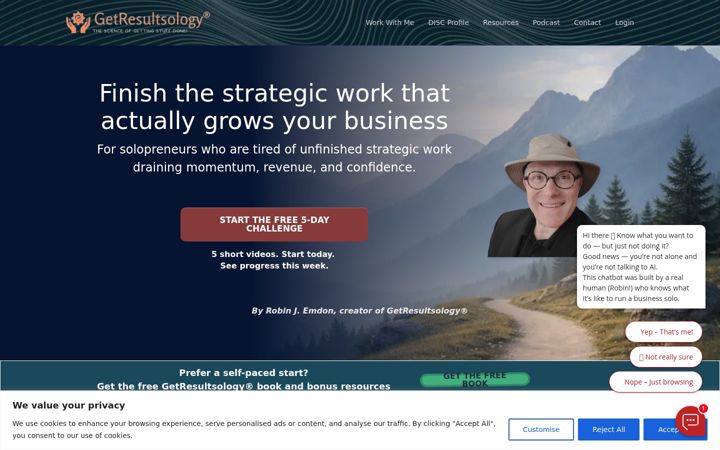 Screenshot of getresultsology.com