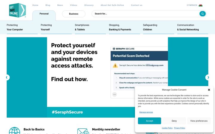 Screenshot of getsafeonline.org