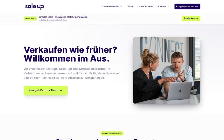 Screenshot of getsaleup.com